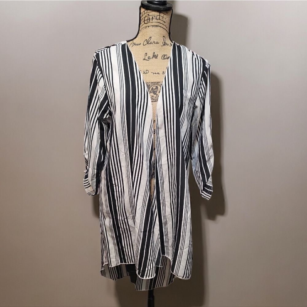 Flint and Moss Striped Cover Up Size Large